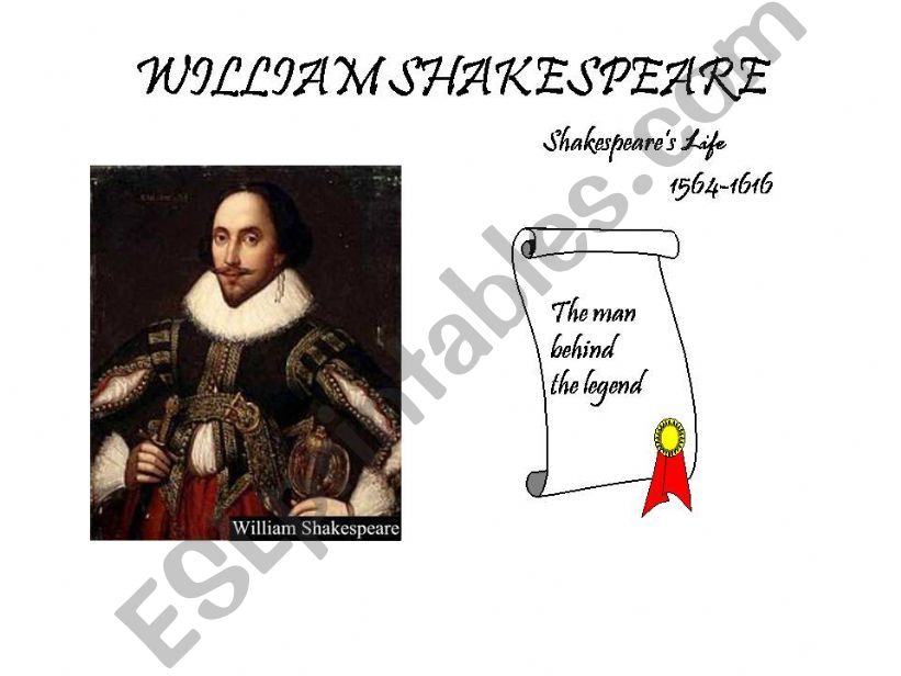 brief presentation on William Shakespeares life