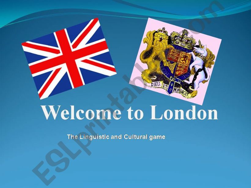 Welcome to London (a country Study game)
