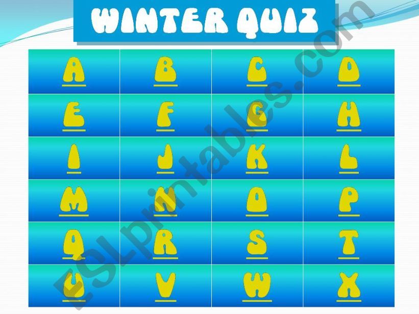 Winter Quiz Game powerpoint