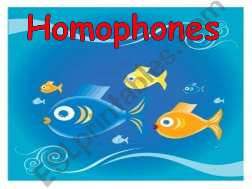 Fishy Homophones powerpoint