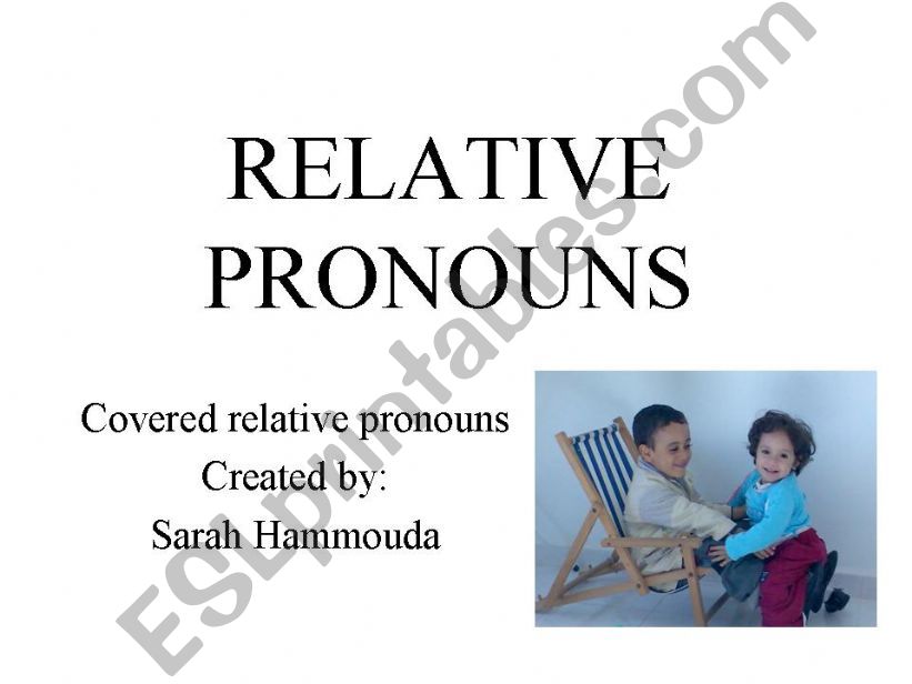 Relative Pronouns powerpoint