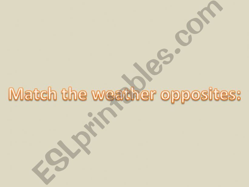 Weather and Clothes powerpoint