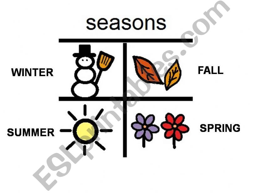 SEASONS AND WEATHER powerpoint