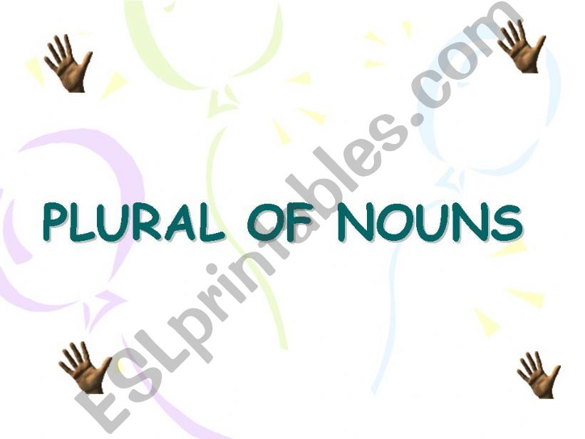 Plural of nouns powerpoint