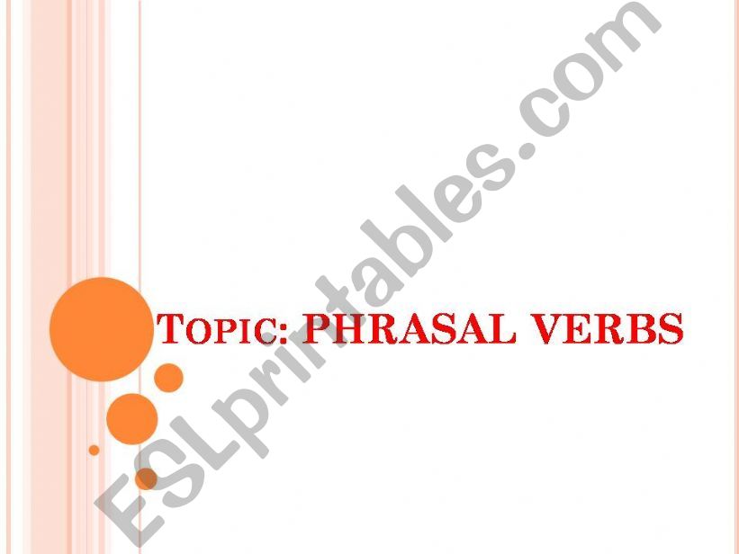 PHRASAL VERBS powerpoint