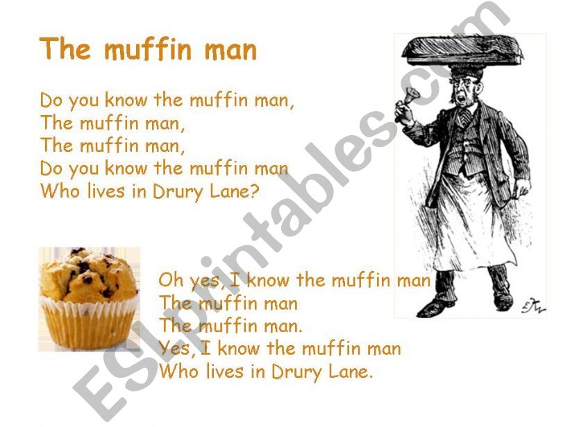 The Muffin Man - song powerpoint