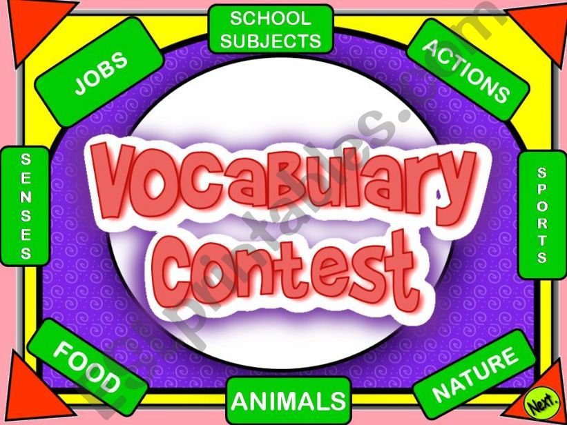 Vocabulary  Contest 1 powerpoint