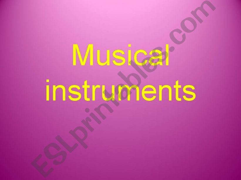 musical instruments powerpoint