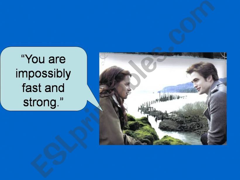 Reported Speech - Twilight powerpoint