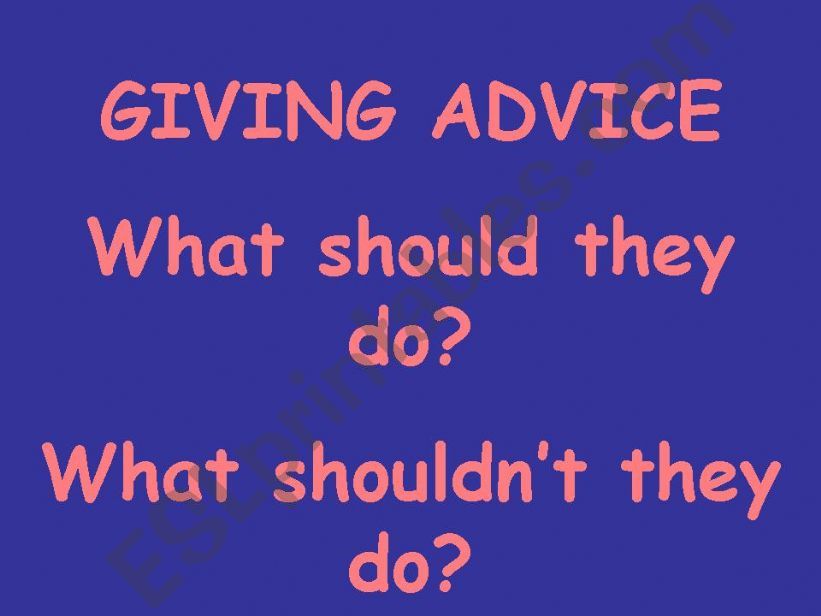 Giving Advice powerpoint