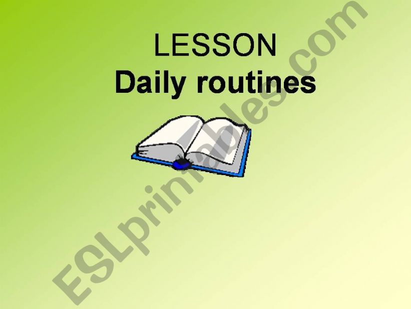 Daily routines powerpoint