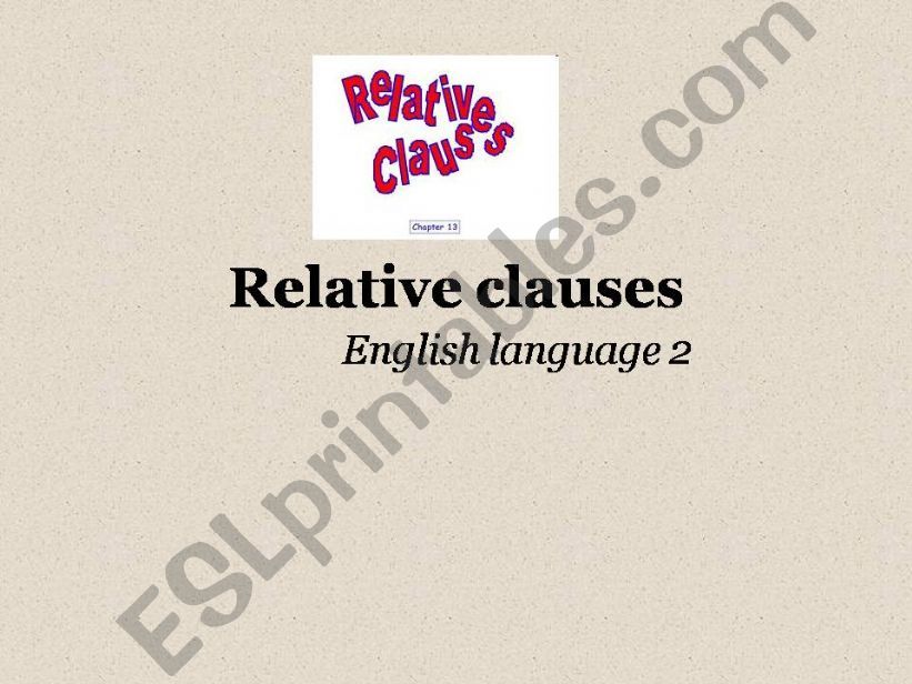 relative clauses powerpoint