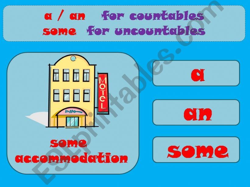 COUNTABLES & UNCOUNTABLES 2 powerpoint