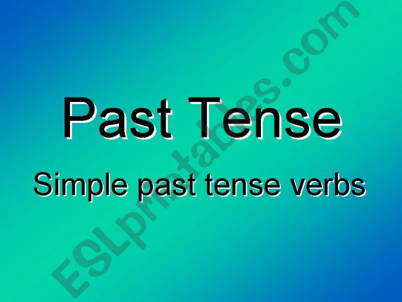 Simple Past Tense powerpoint