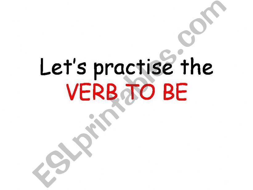 VERB TO BE powerpoint