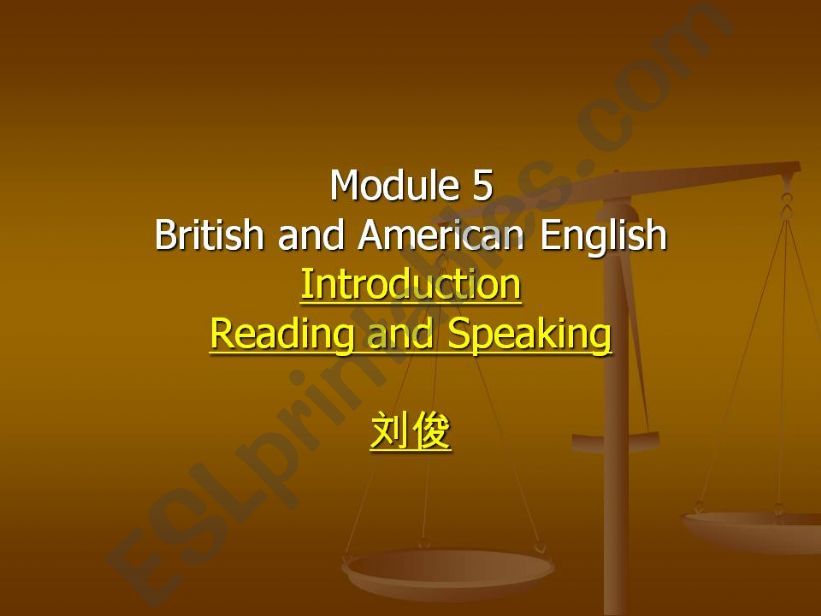 British & American English powerpoint