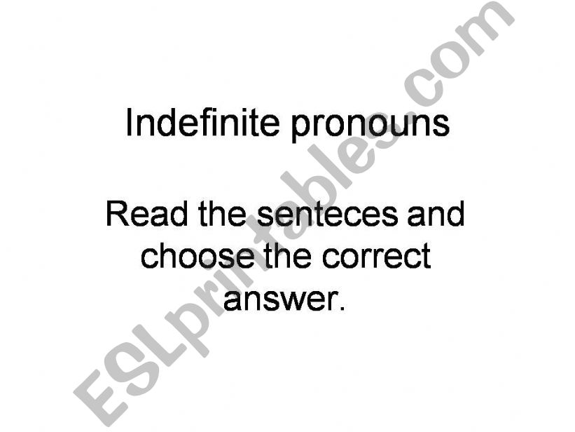 Indefinite pronouns powerpoint