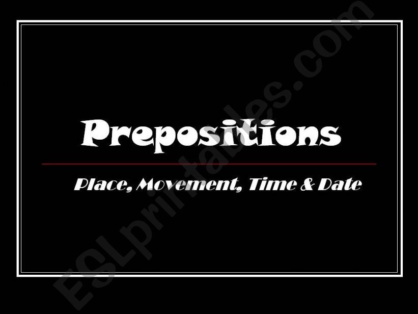 Prepositions powerpoint