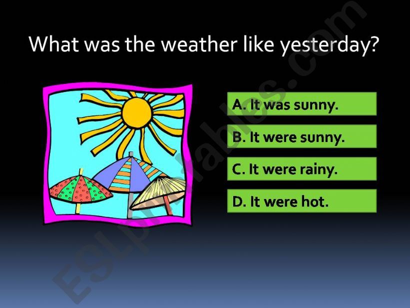 Past Tense Quiz powerpoint