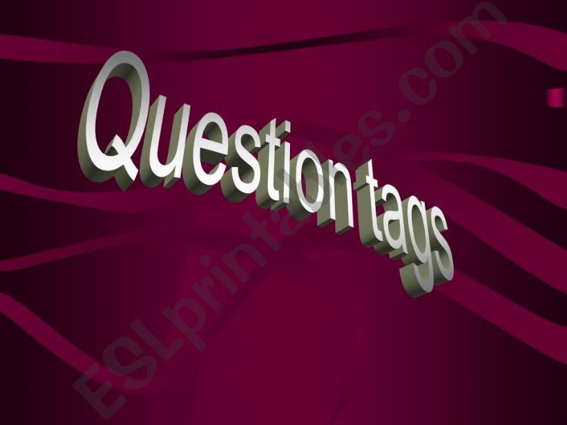 QUESTION TAG powerpoint