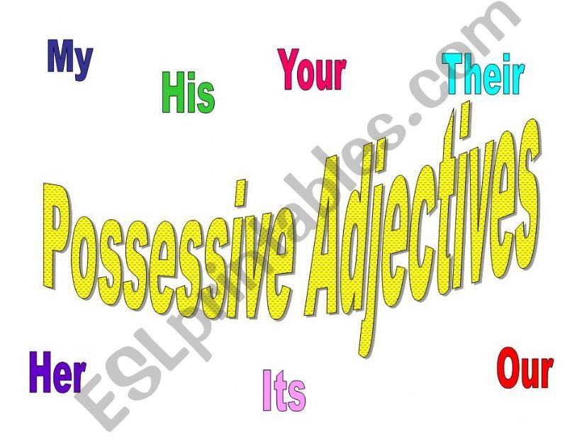 Possessive Adjectives powerpoint