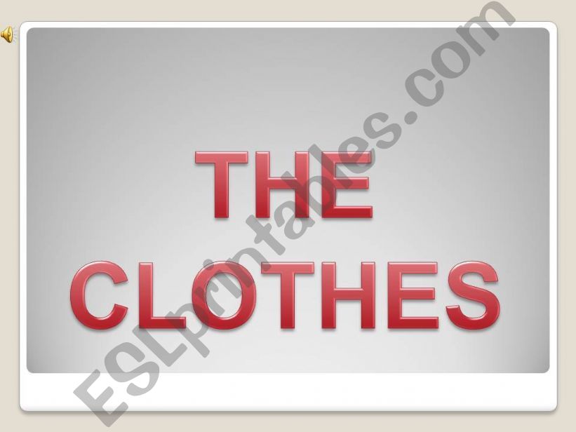 CLOTHES powerpoint