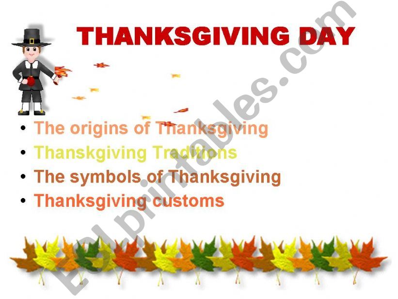 Thanksgiving Day in the USA powerpoint