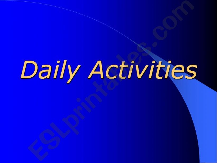 Daily Activities powerpoint