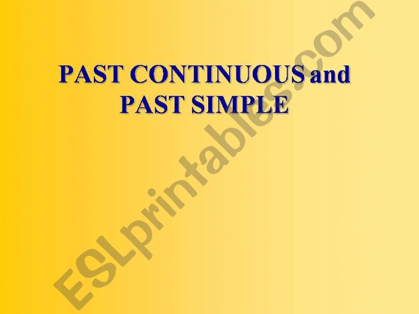 the past continuous powerpoint