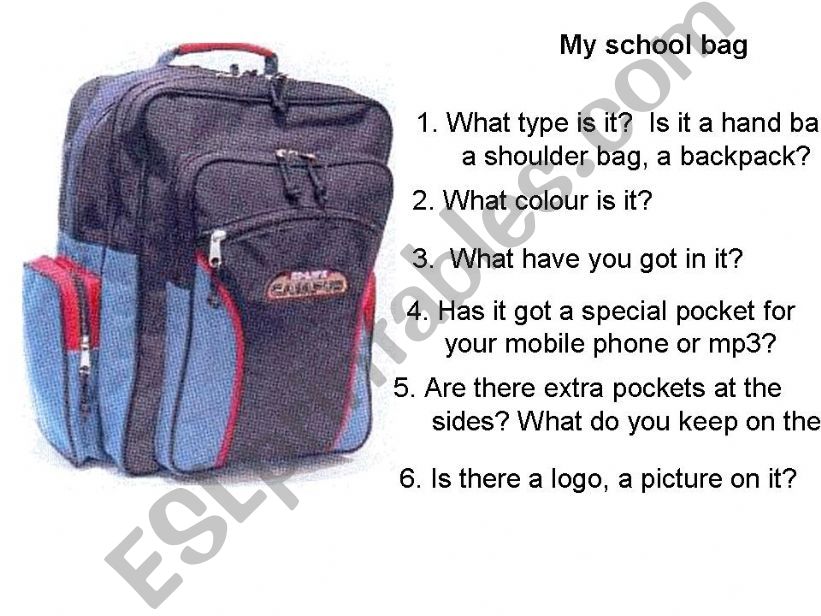 school bag powerpoint