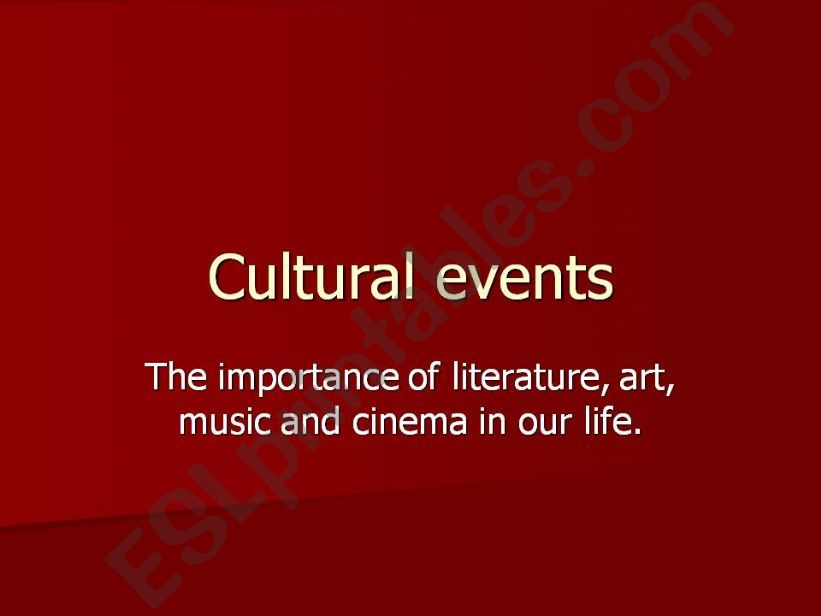 Art, literature and music powerpoint