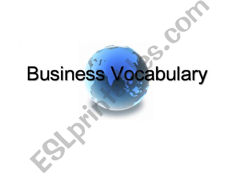 Business Vocbulary powerpoint