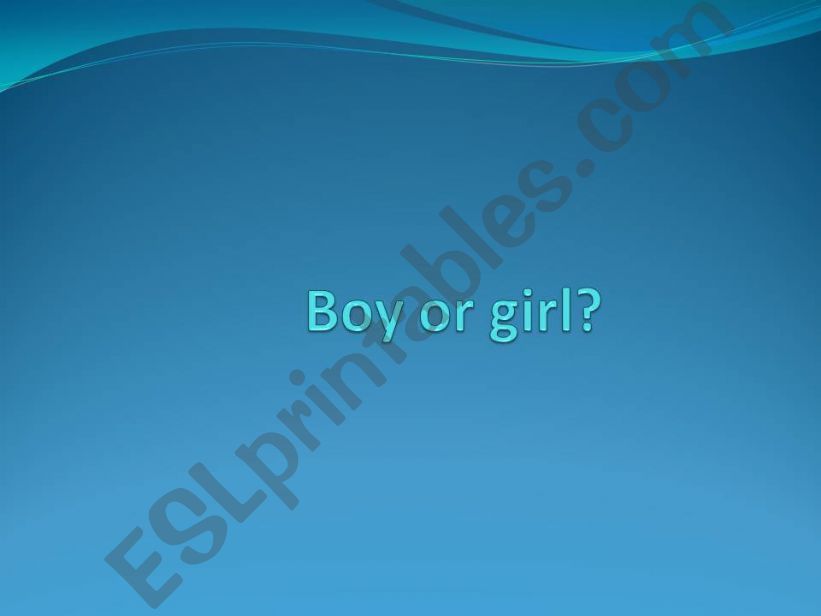 Boy or girl powerpoint