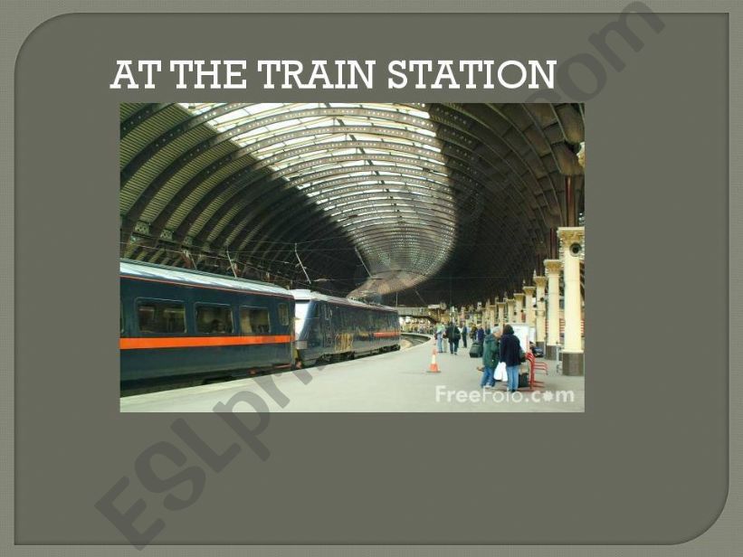 at the train station powerpoint