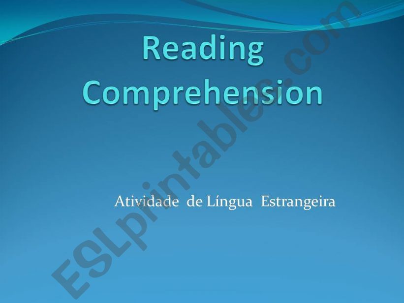 Reading Comprehension powerpoint