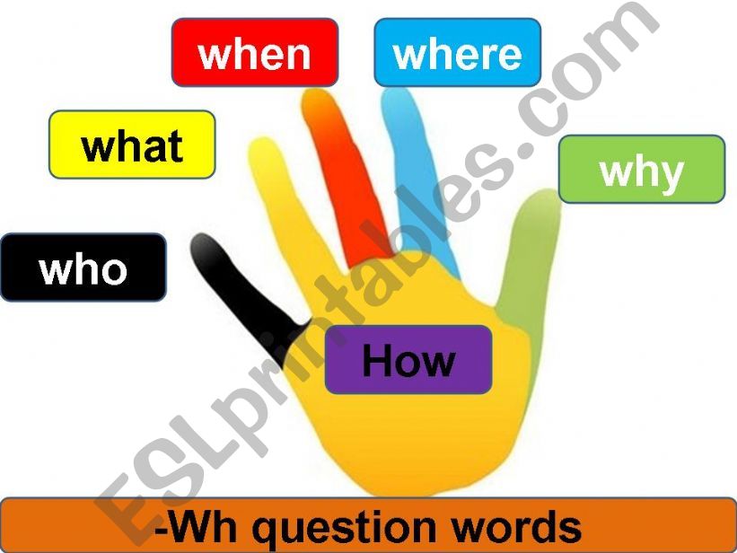 -Wh question words powerpoint