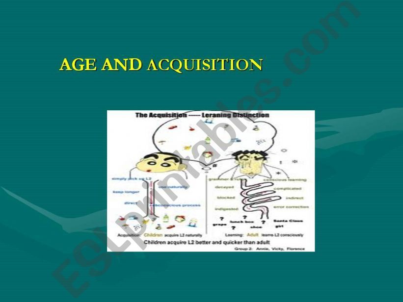 age and acquisition powerpoint