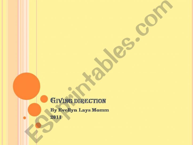 giving directions powerpoint