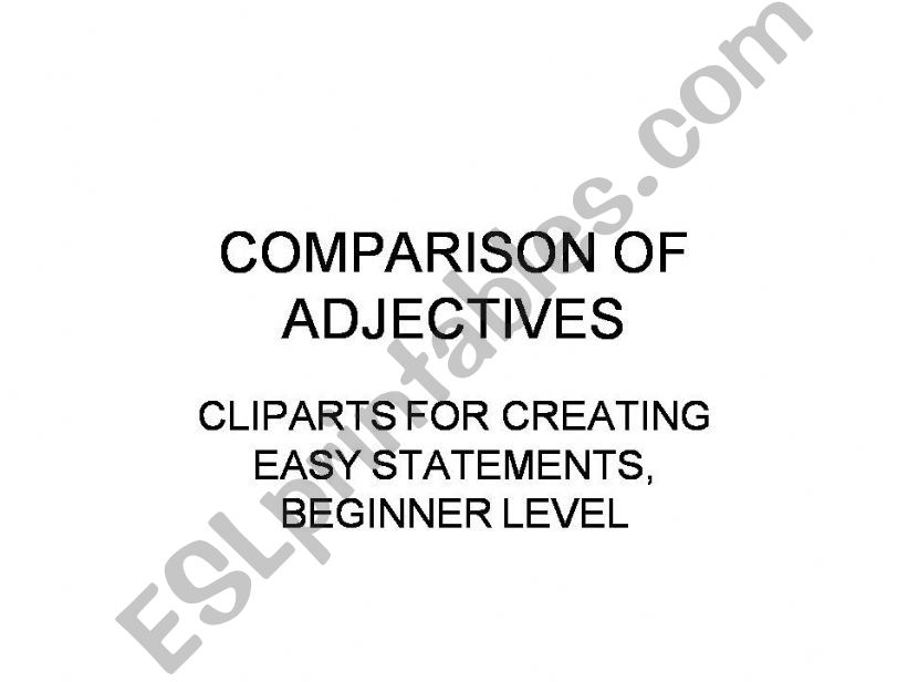 Comparison of adjectives. powerpoint