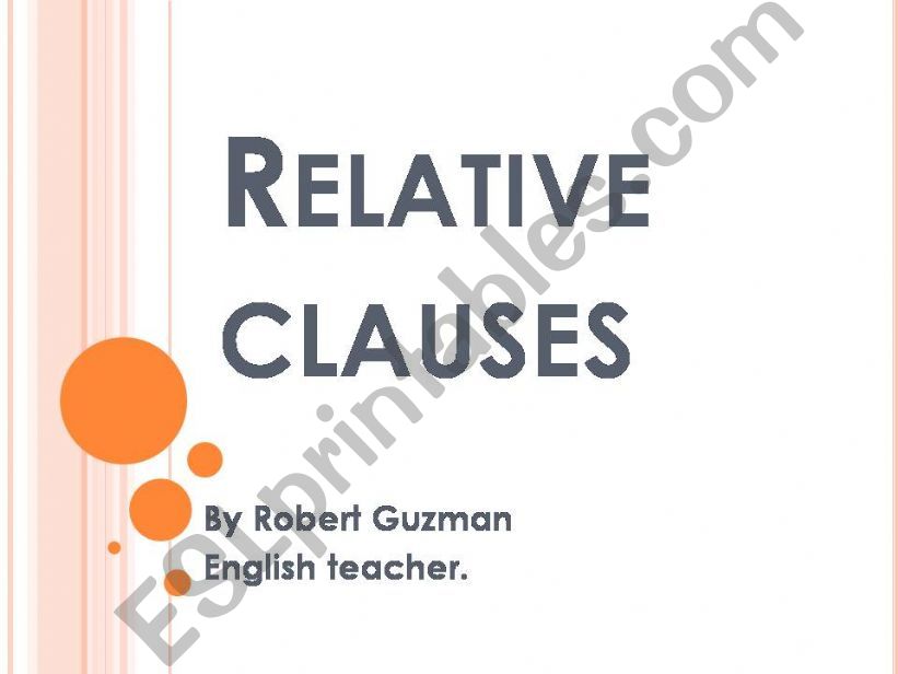 Relative Clauses powerpoint