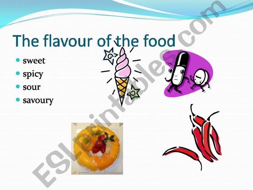 describing the flavour of food