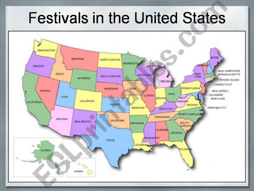 festivities in America powerpoint