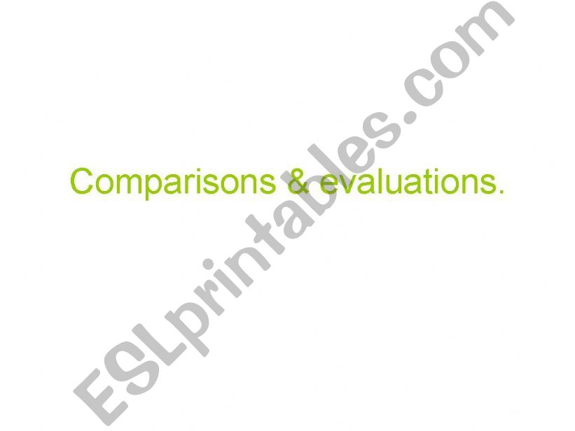 comparison & evaluation powerpoint