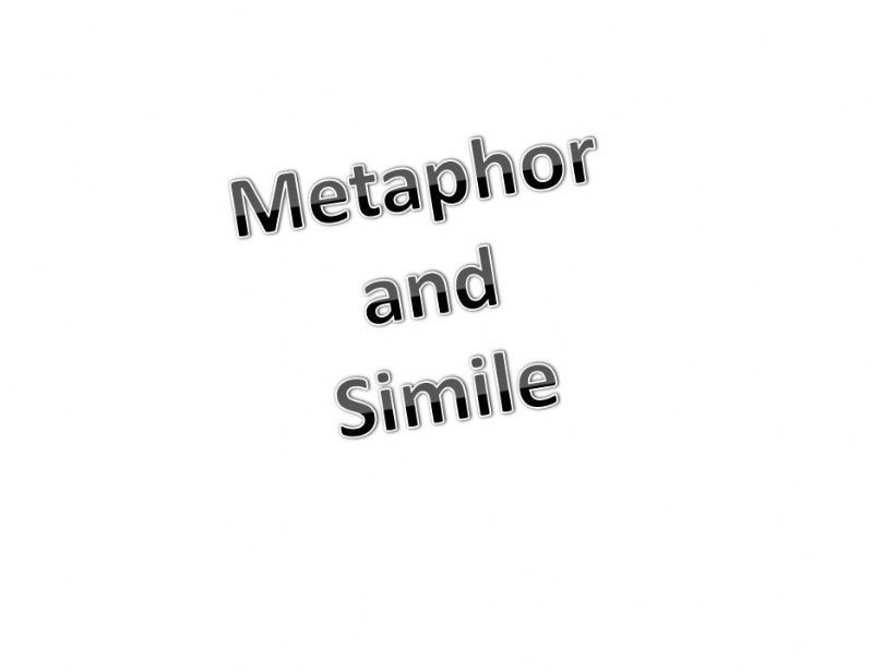 Metaphor and Simile powerpoint
