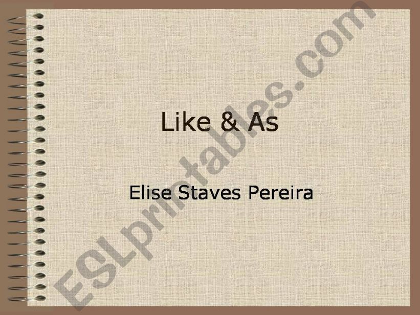Like and as for similarity powerpoint