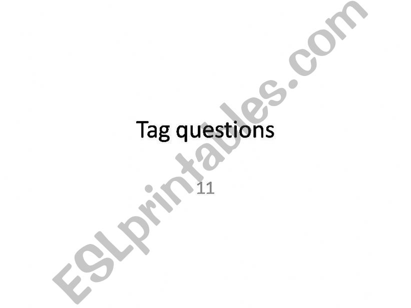 tag questions powerpoint