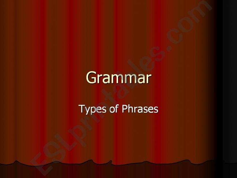 types of phrases powerpoint