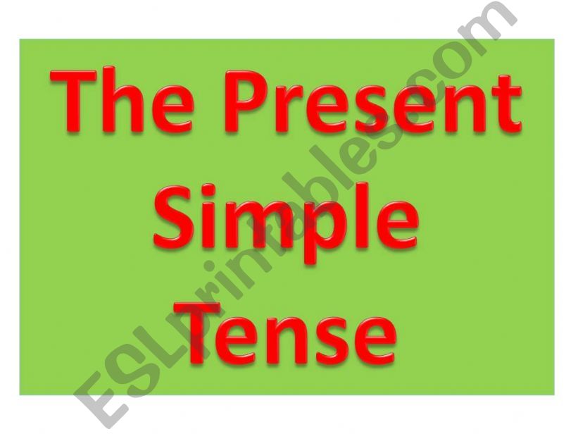 The Present Simple powerpoint