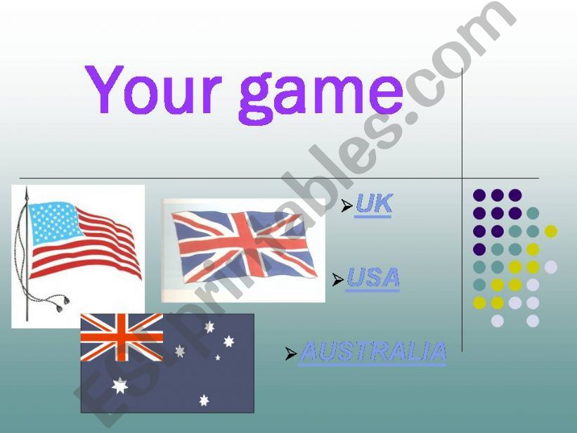 Your game powerpoint