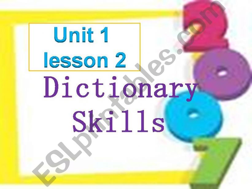 dictionary skills powerpoint